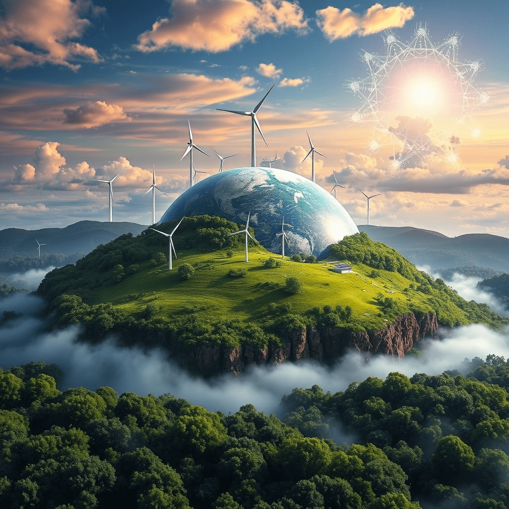 AI supporting climate change solutions with analytics.