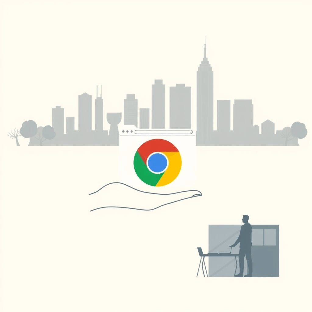 “Perplexity Chrome bid visual showing transfer of a browser to an AI startup”