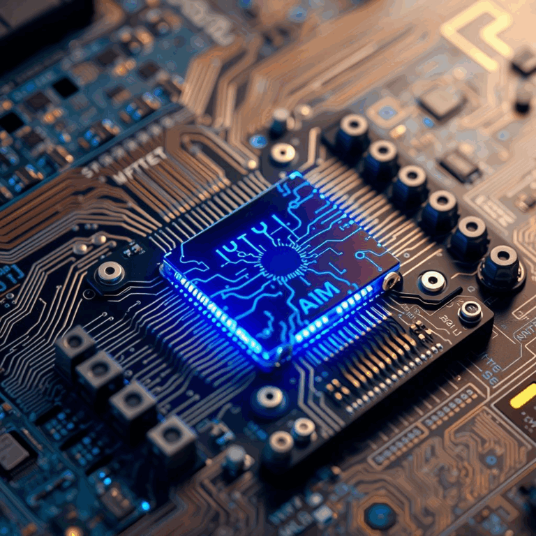 AI Ryzen Z3 processor with glowing circuits