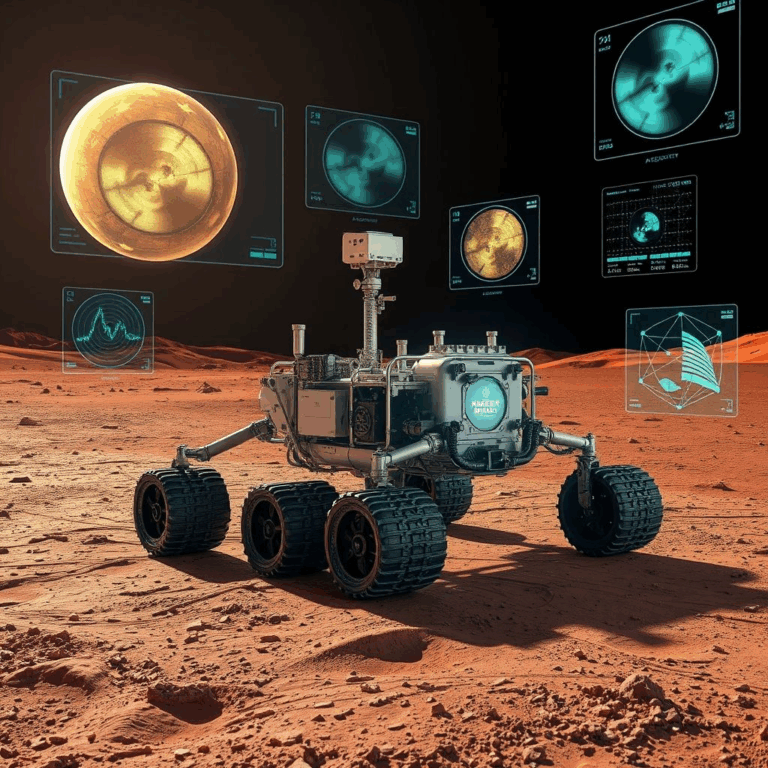 A Martian rover powered by AI technology.