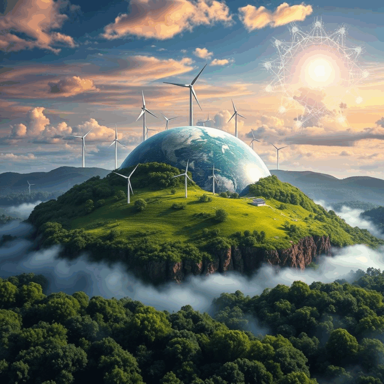 AI supporting climate change solutions with analytics.