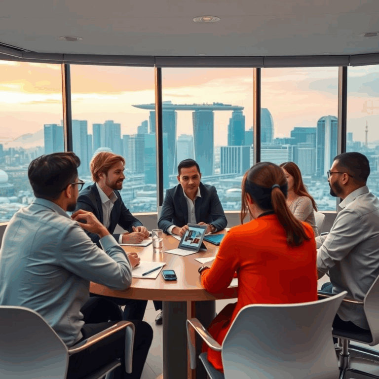 ASEAN AI Innovation Lab with diverse team brainstorming