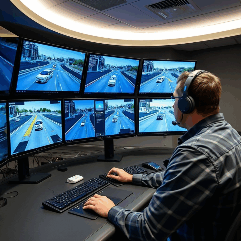 Applied Intuition Series F engineer monitoring AV simulations