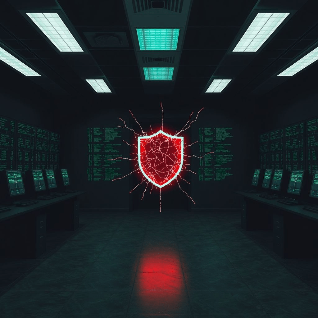 Call‑center hack warning with cracked data shield