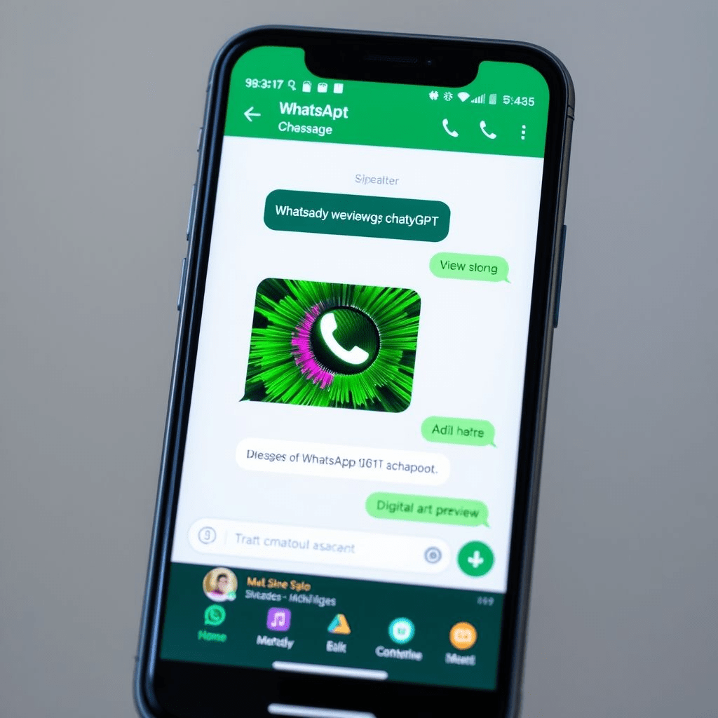ChatGPT Image Generation in WhatsApp message chat screen.