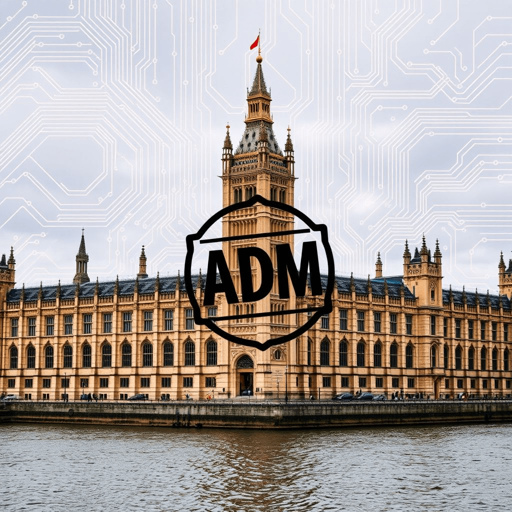 DUA Act AI regulation overlay on UK Parliament