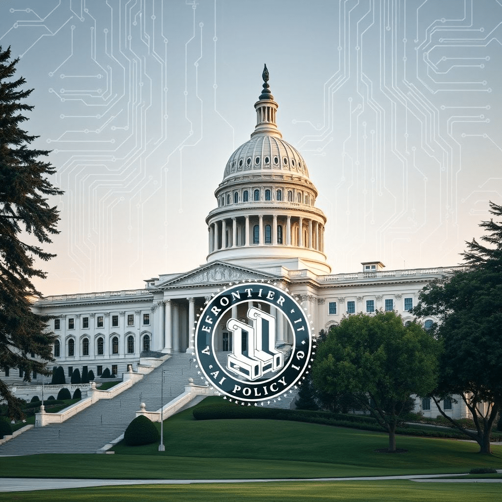 Frontier AI Policy graphic at California Capitol