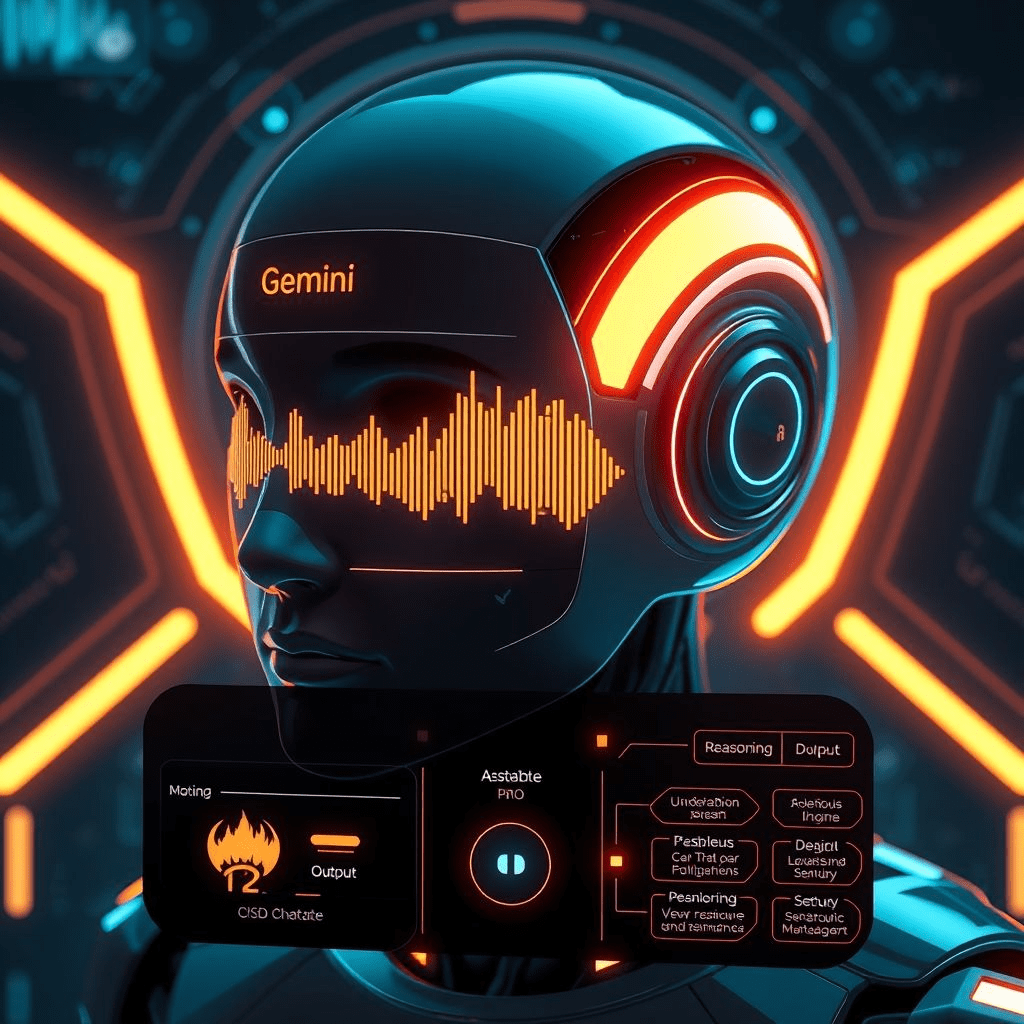 Gemini 2.5 Pro interface with reasoning and audio output