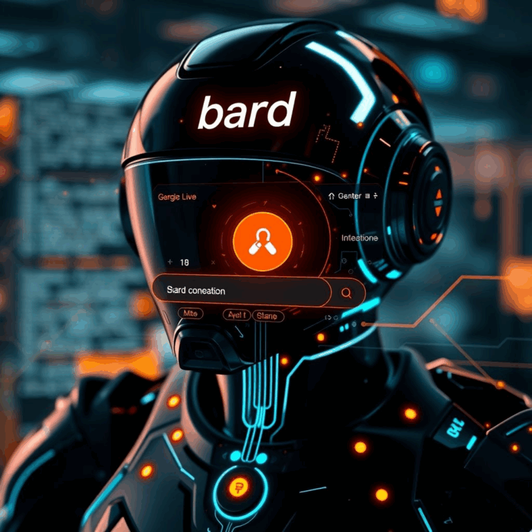 Google Bard real-time search interface.