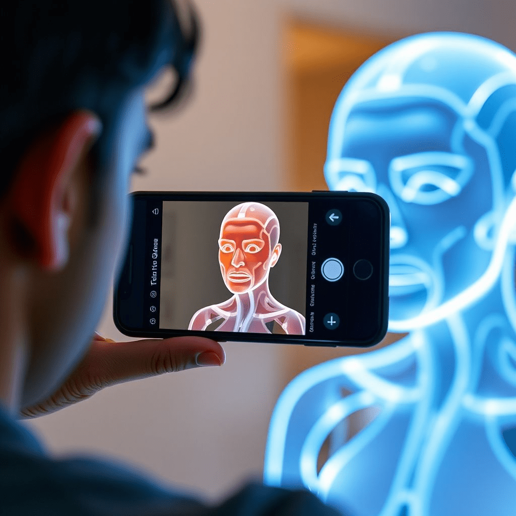 HoloAvatars app creating digital twin on screen
