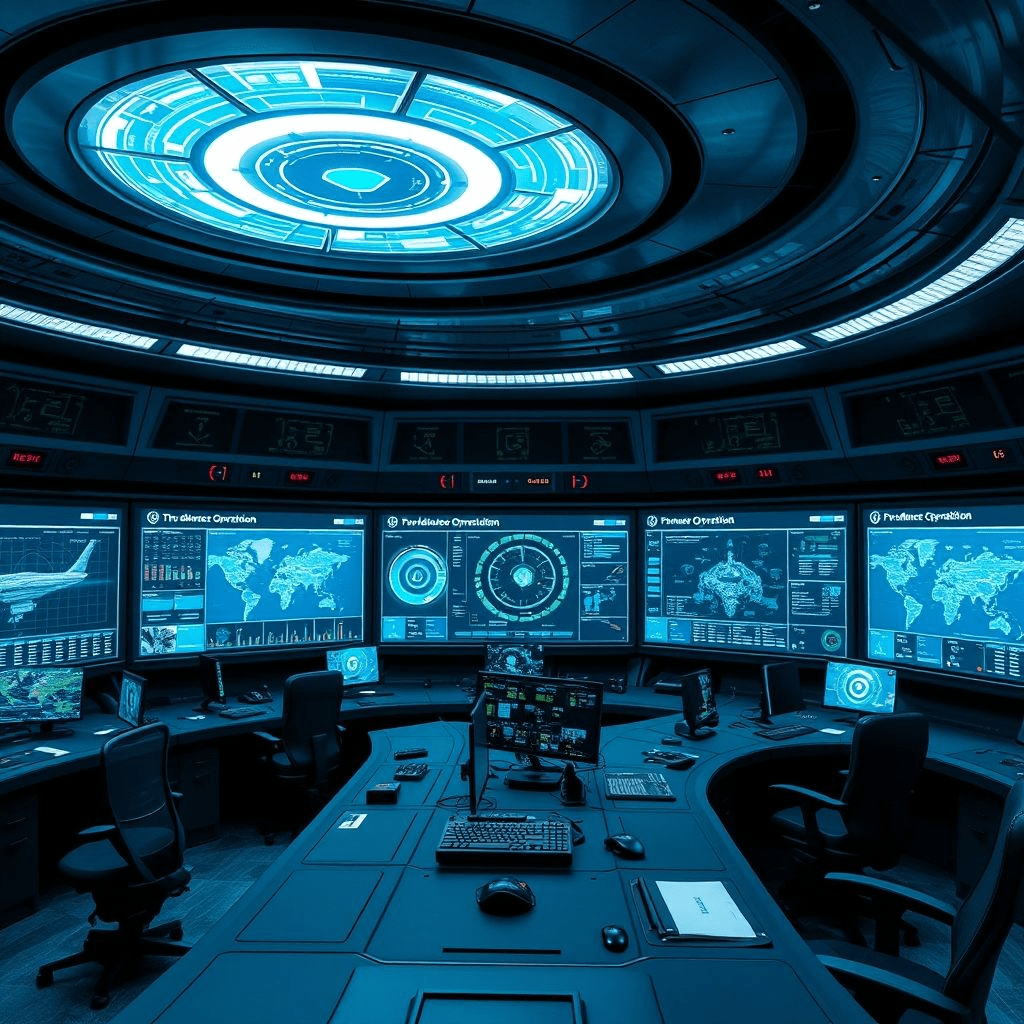 Pentagon AI contract room with defense analytics