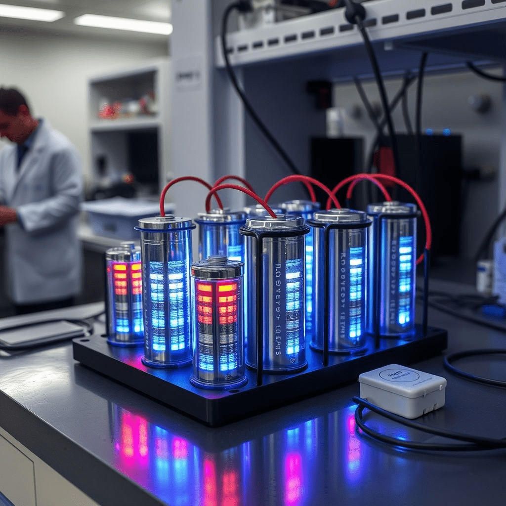 Sthyr Energy seed funding lab with battery prototype