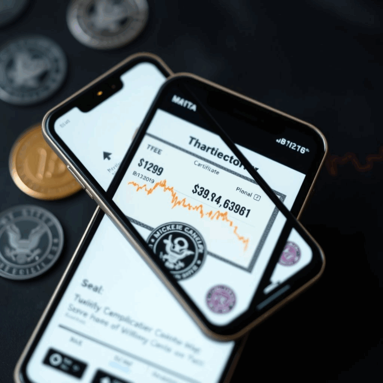 Tokenized stock trading interface with blockchain nodes