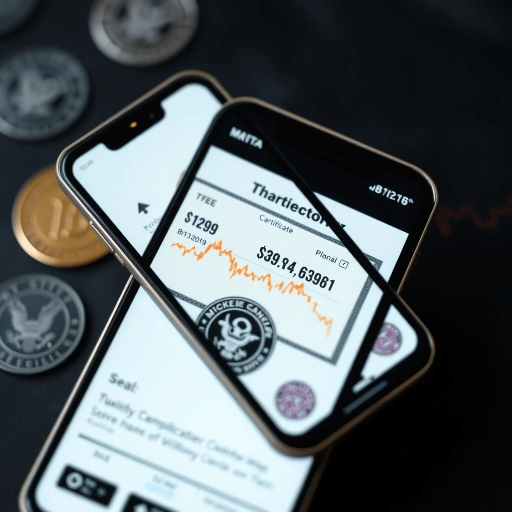 Tokenized stock trading interface with blockchain nodes