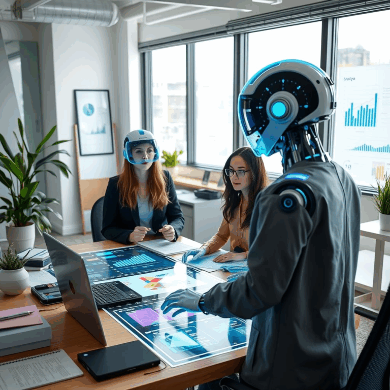 Adobe AI marketing agents creating campaign visuals in office