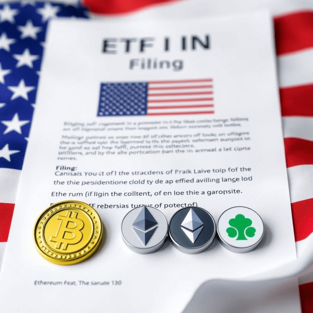 Blue Chip crypto ETF document including BTC ETH SOL branding