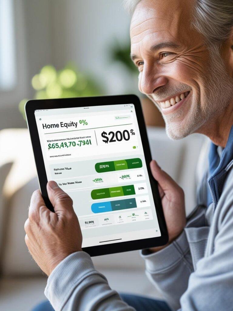 Bonus Homes equity-sharing dashboard displayed on a tablet, showcasing home equity-sharing startup details.