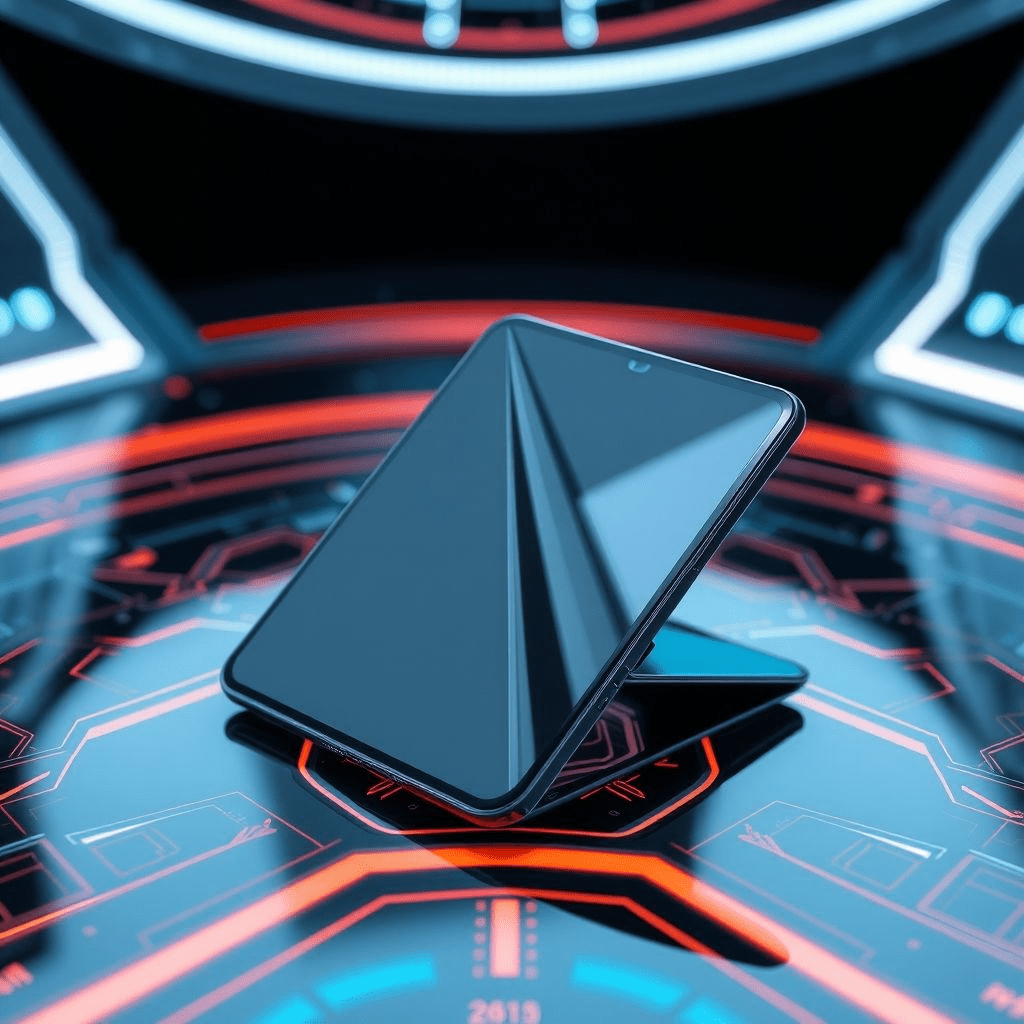 A Galaxy Z Fold 7 folding open, showcasing its slim profile and display.