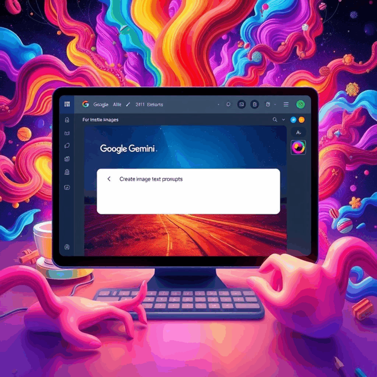 Google Gemini AI generates images using advanced visual tools in a modern interface.
