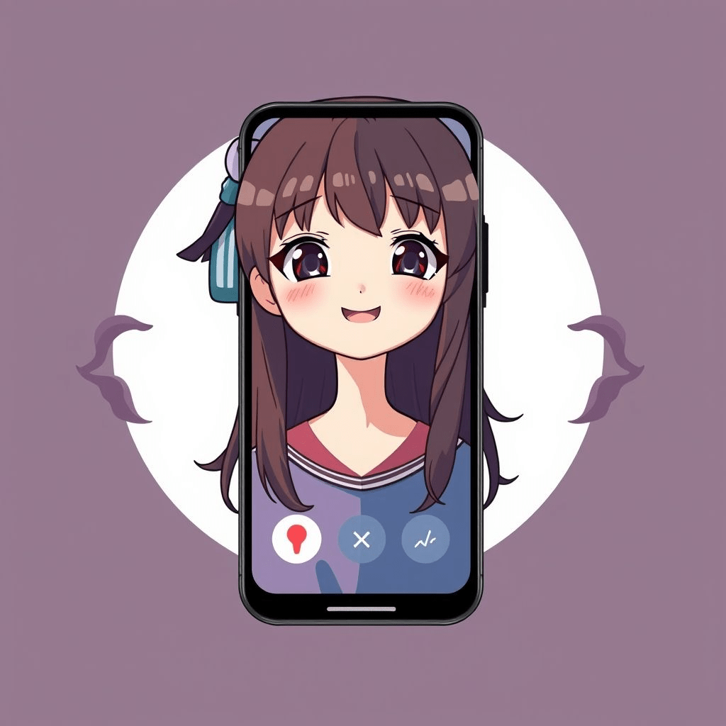 “Grok AI Ani companion interface, anime avatar with playful expression”