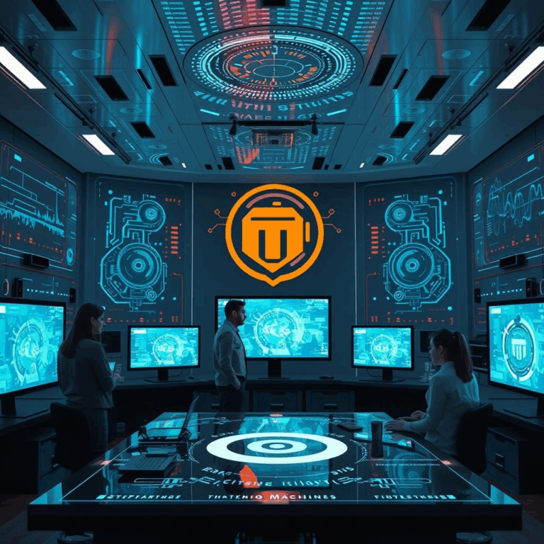 Thinking Machines Lab team in a futuristic AI research space