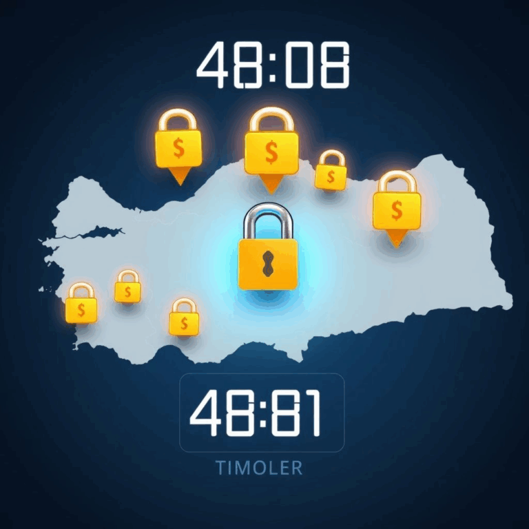 Turkey crypto rules graphic with withdrawal delay timer and stablecoin limits.