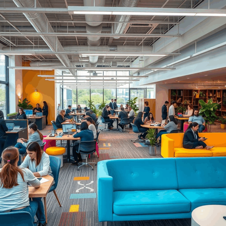 Modern coworking space in Mumbai representing WeWork India IPO.