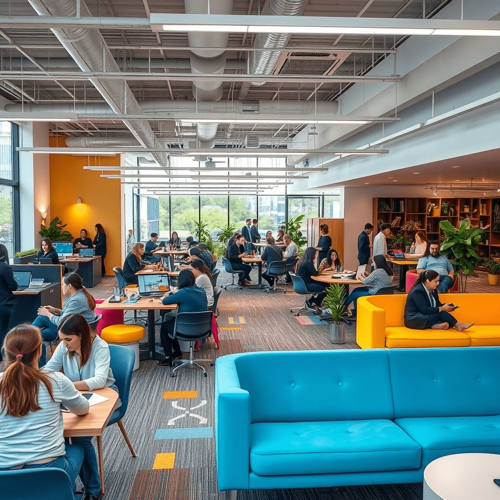 Modern coworking space in Mumbai representing WeWork India IPO.