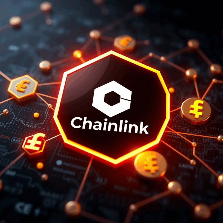 Chainlink ICE partnership showing forex and gold data integrated on blockchain