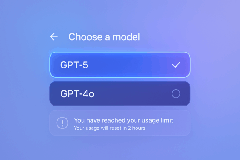 “OpenAI GPT-5 rollout UI showing model choice with GPT-4o restored.”