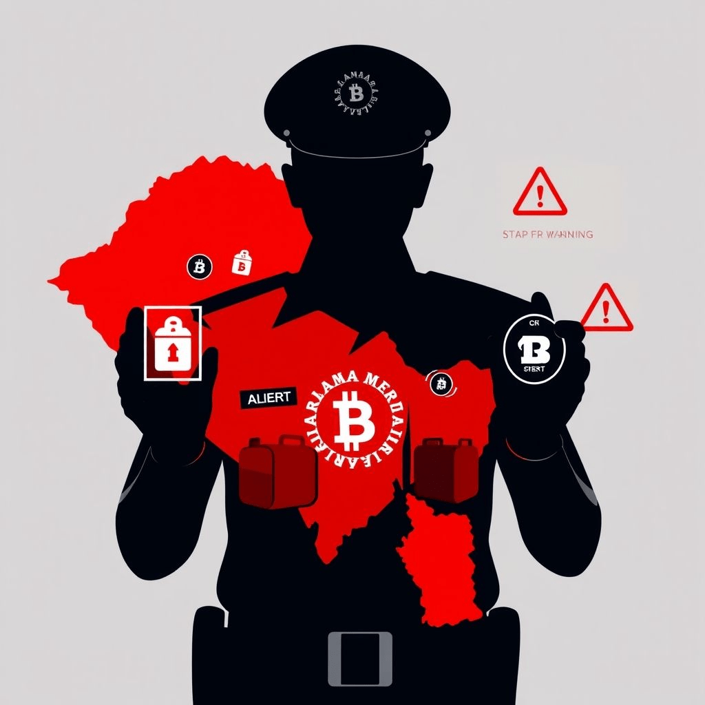 Gujarat crypto scam bust image showing police crackdown on laundering scheme.