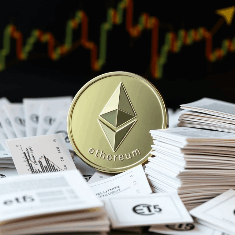 Ethereum coin with institutional ETF inflows visual—focus keyword: institutional ETF inflows