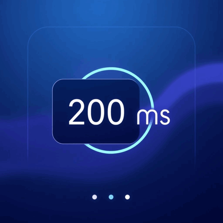Inworld Runtime latency timer under 200 ms with responsive AI assistant UI