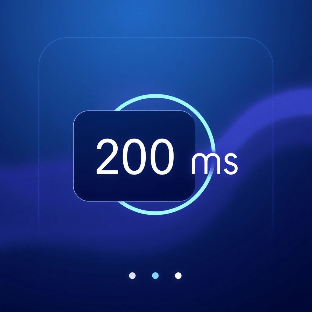 Inworld Runtime latency timer under 200 ms with responsive AI assistant UI