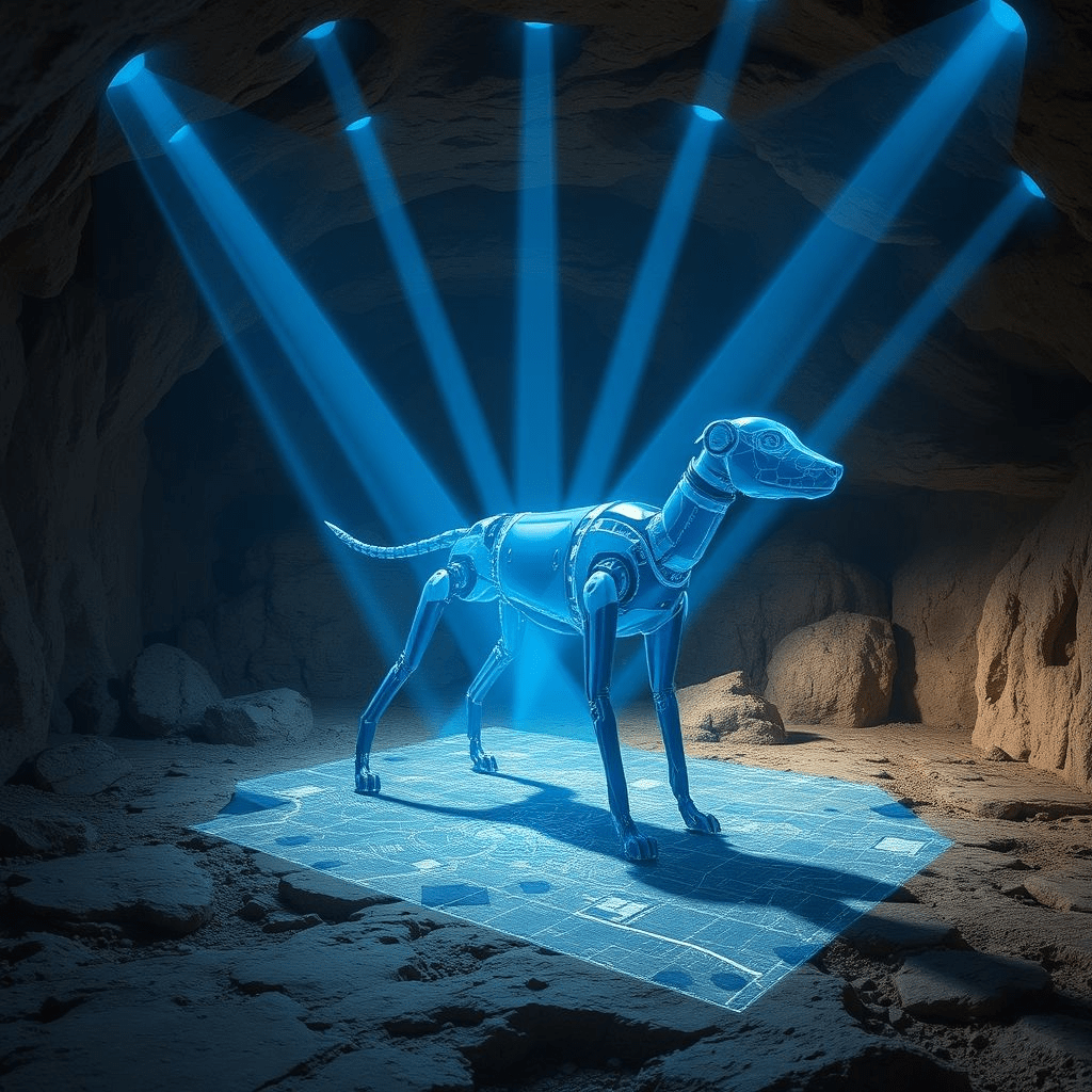 Inner Space Cavern digital twin mapped with LiDAR-equipped robot dog