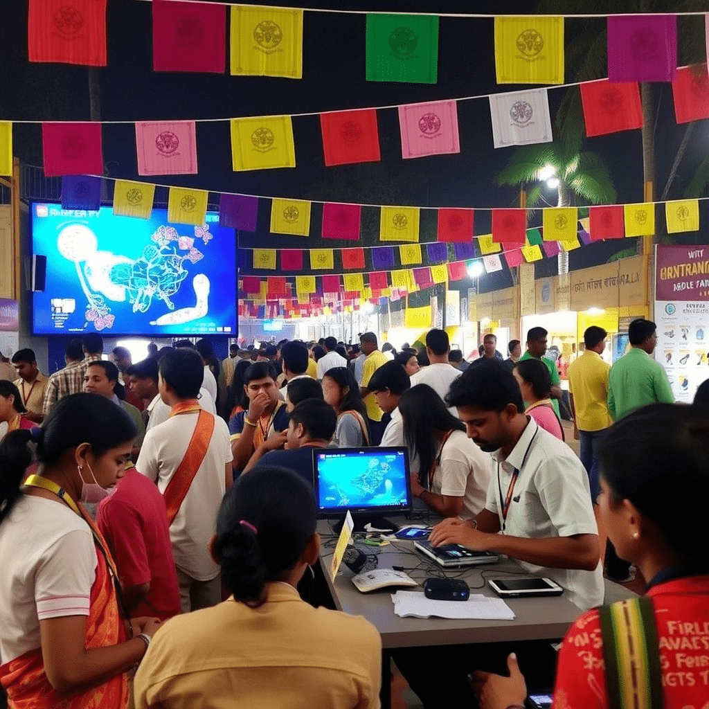 Liberate 2025 Kerala festival showcasing students, science books, and tech-art projects.