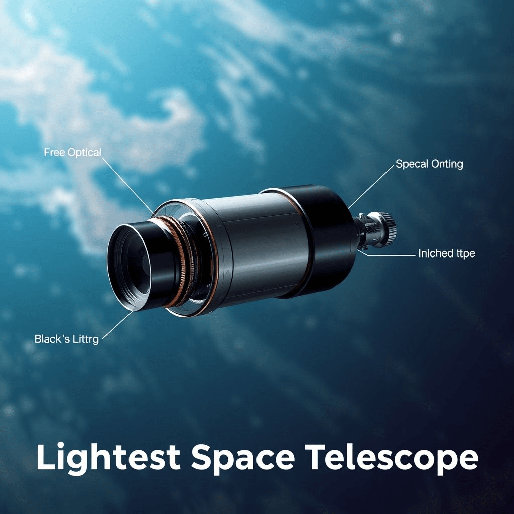 Illustration of India’s lightest space telescope MIRA in orbit above Earth.