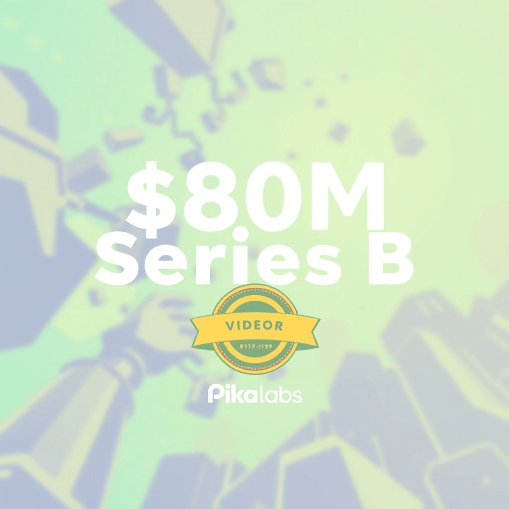 Pika Labs Series B with storyboard transforming into AI-generated video clip