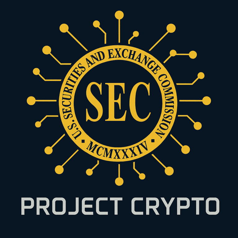Project Crypto SEC blockchain nodes graphic representing regulatory initiative