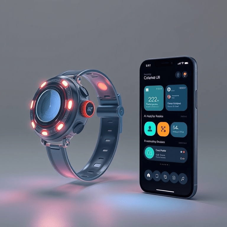 Transparent wearable and smartphone with adaptive UI for AI-native devices launch