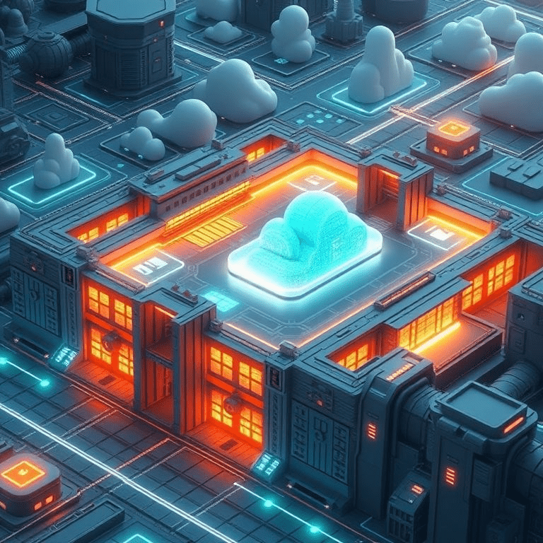 Software-based microsegmentation in cloud security showing segmented digital workloads protected by firewalls.