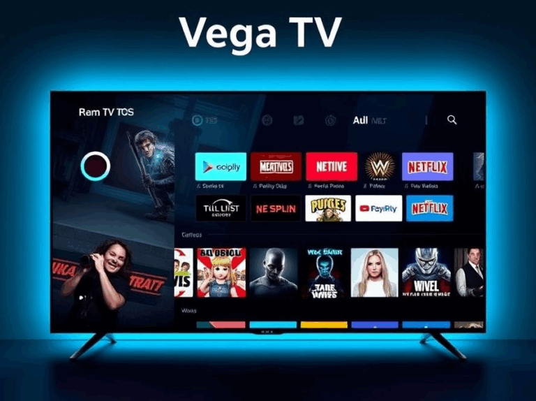 Fire TV device showing the futuristic Vega TV OS interface