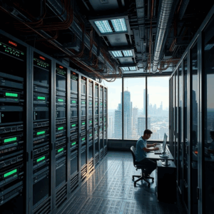 Quantum-AI data centre showing GENESIS quantum computer and NVIDIA superchips inside secure facility