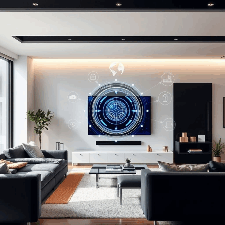 Samsung TV showing Vision AI Companion interface with smart home controls.
