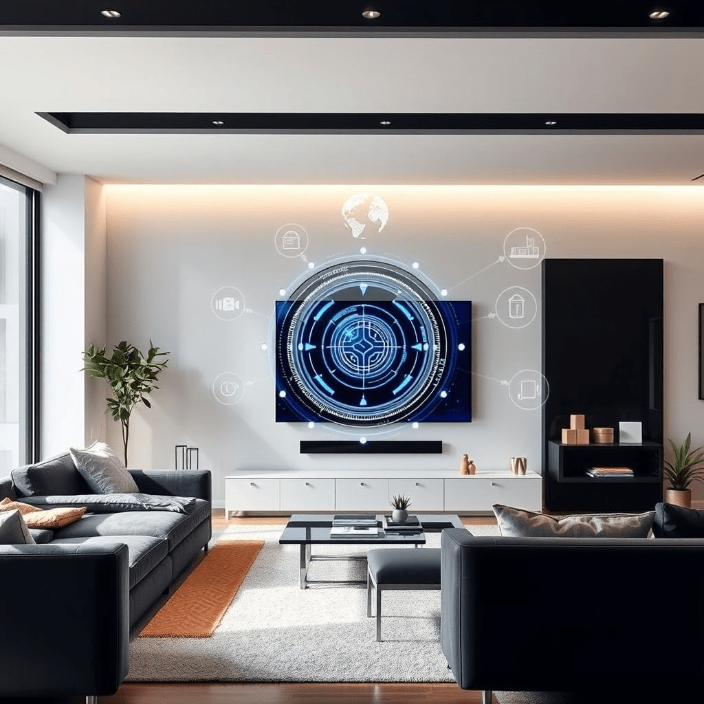 Samsung TV showing Vision AI Companion interface with smart home controls.